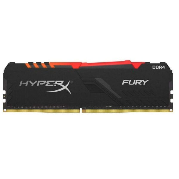 HYPERX FURY BLACK RGB MEMORIA RAM 8GB 3200MHZ DDR4 CL16 DI MM 1RX8 GARANTIA 1 AÑO